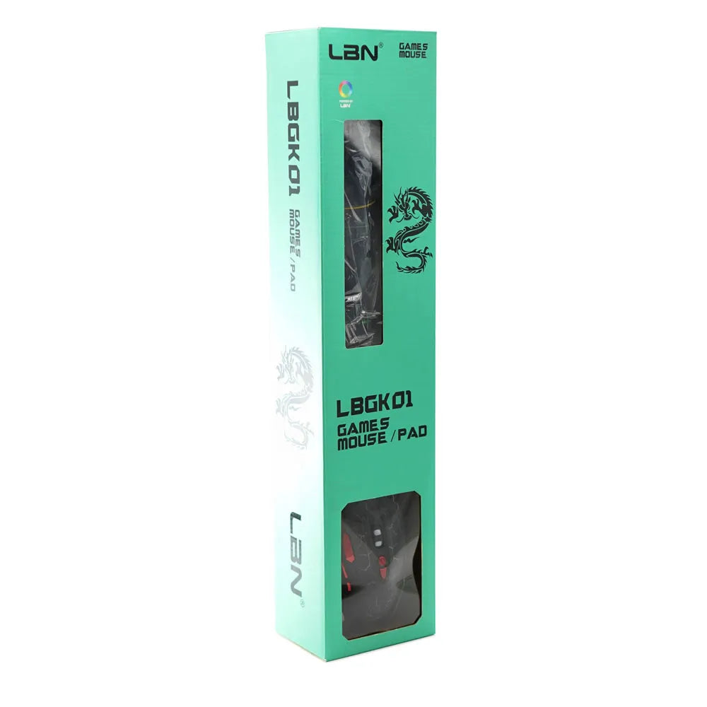 Kit Mouse Gamer LBN + Mouse Pad 440x300x3mm LBGK01