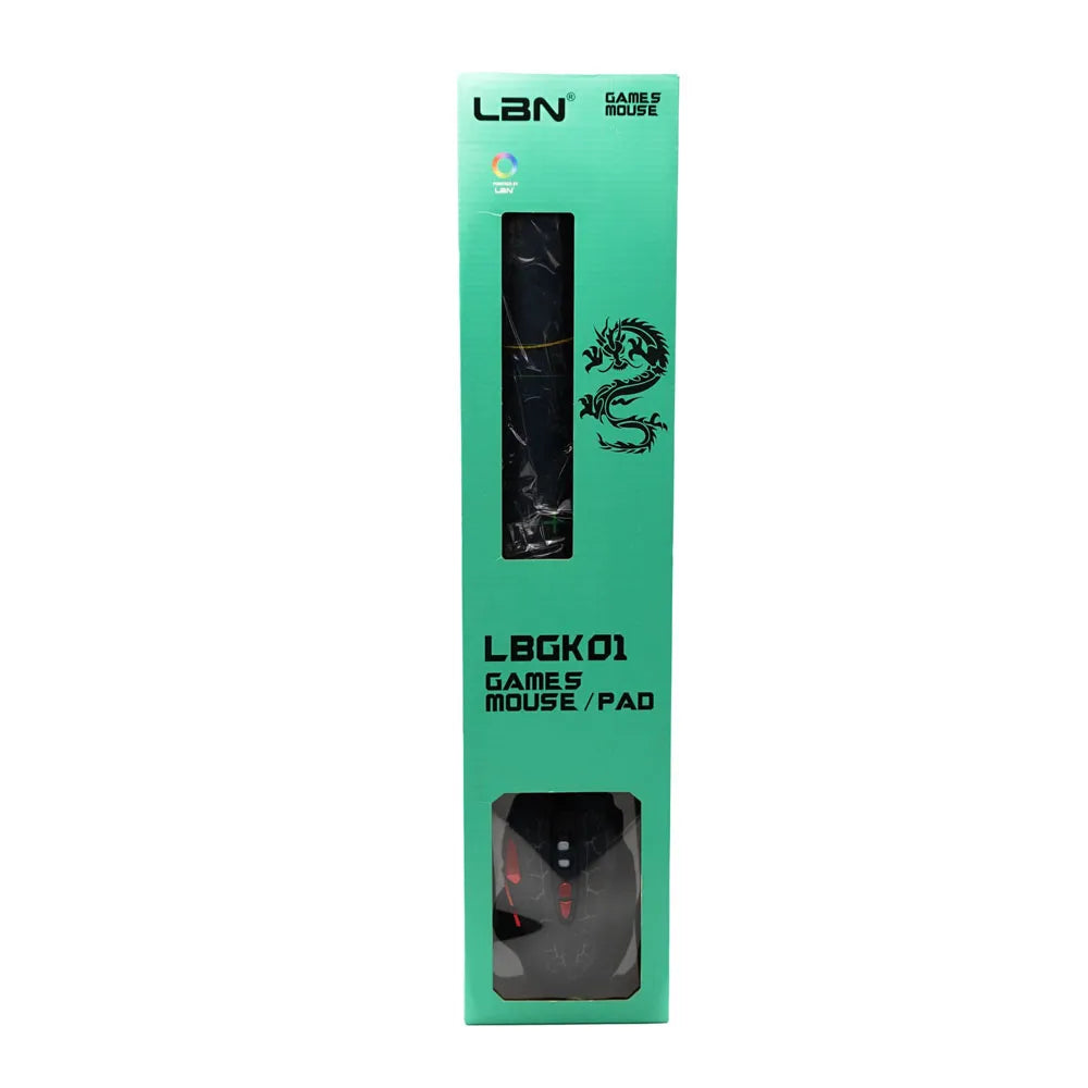 Kit Mouse Gamer LBN + Mouse Pad 440x300x3mm LBGK01