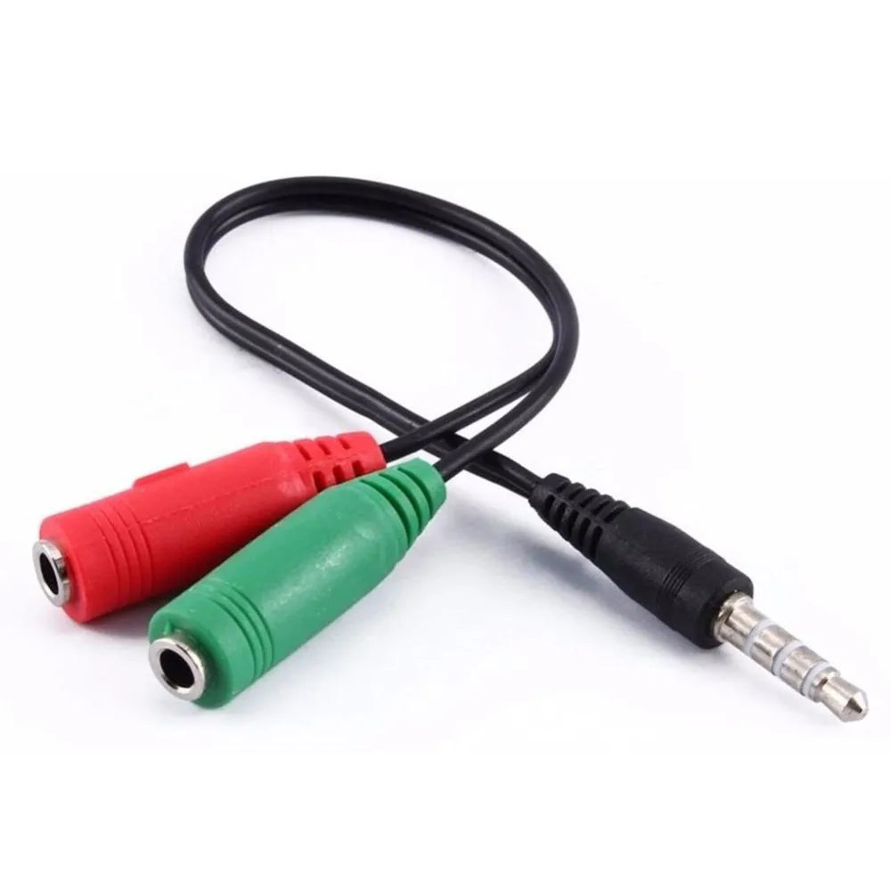 Adaptador Splitter De Audio Aux Jack 3.5mm 1 Macho 2 Hembra Philco