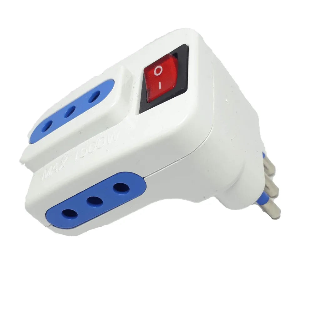 Adaptador Triple Enchufe con Switch 10A 250V 1500W