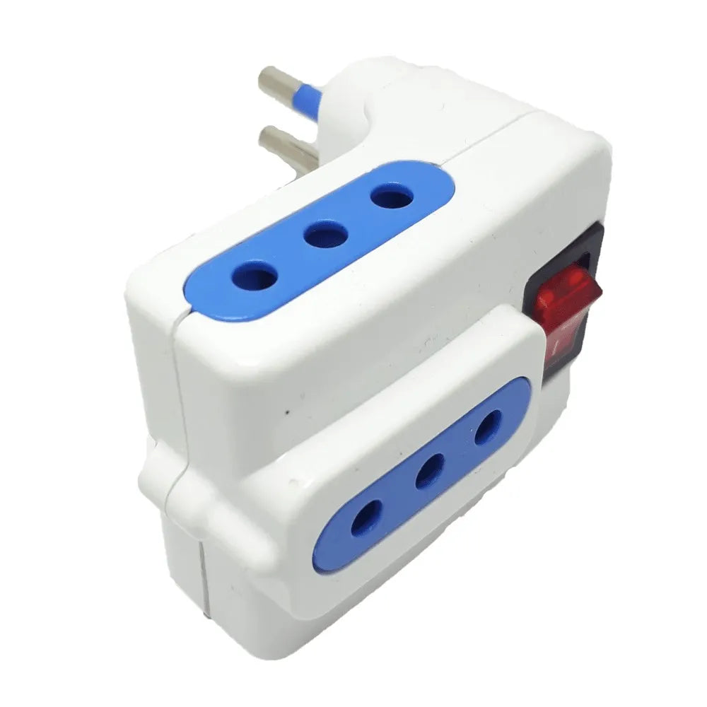 Adaptador Triple Enchufe con Switch 10A 250V 1500W