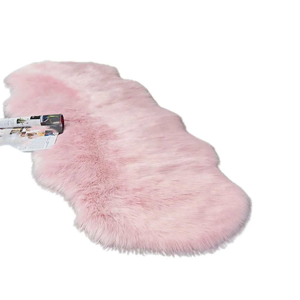 Alfombra Peluda Bajada de Cama 180 x 60 cm Color Rosa