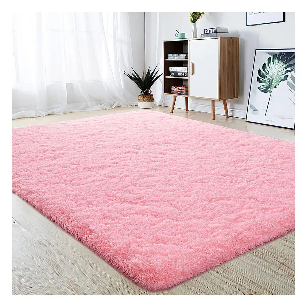 Alfombra Peluda Suave 200 X 240 cm Color Rosa