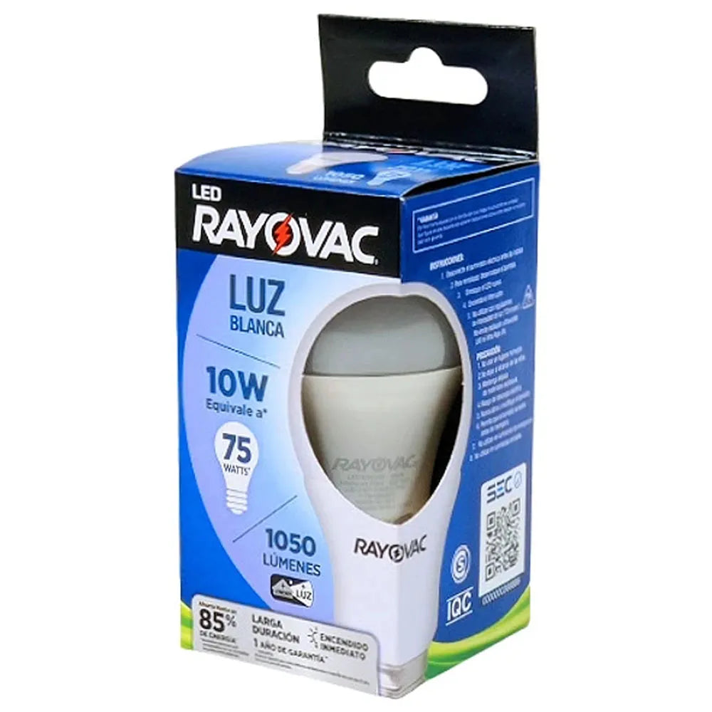 Ampolleta LED 10W E27 220-240V Rayovac Luz Blanca