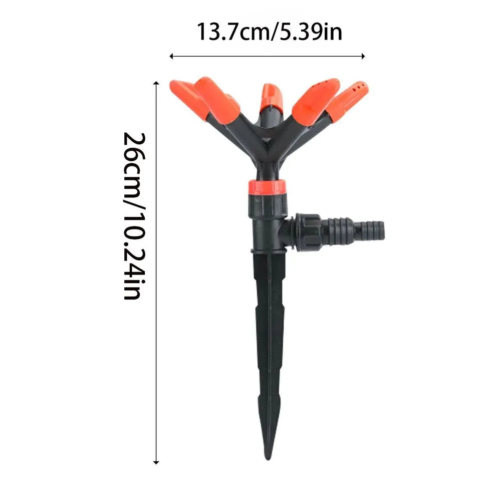 Aspersor de Riego Automatico Giratorio 360° con Estaca