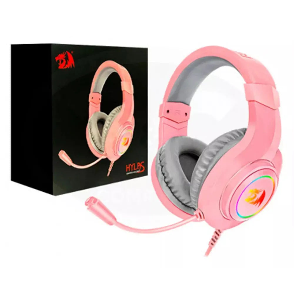 Audífonos Gamer Redragon Hylas H260P Rosa