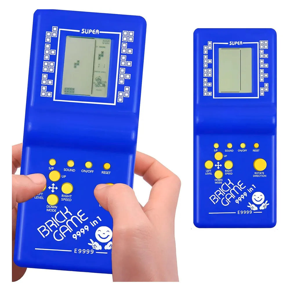 Brick Game Juegos Portátil Tetris 9999 en 1 Azul