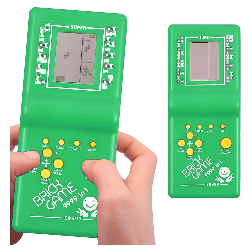 Brick Game Juegos Portátil Tetris 9999 en 1 Verde