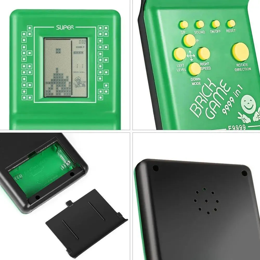 Brick Game Juegos Portátil Tetris 9999 en 1 Verde