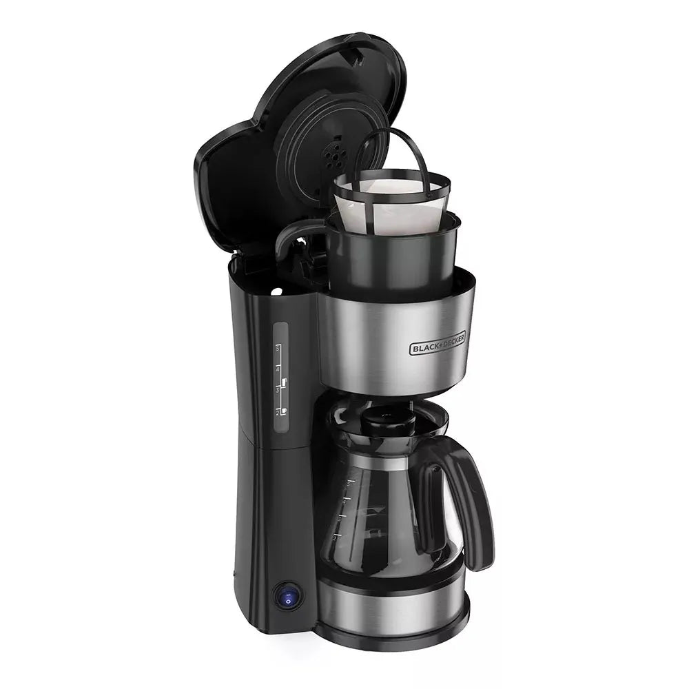 Cafetera 4 en 1 650W BLACK+DECKER CM0755S-CL