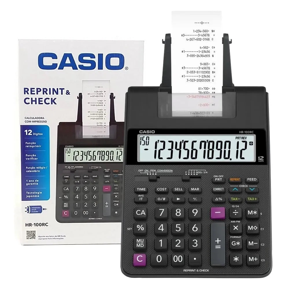 Calculadora Impresora Casio HR-100RC