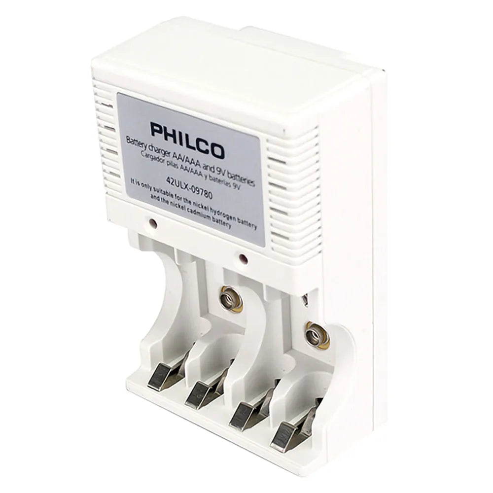 Cargador de Pilas Philco para 4 Pilas AA/AAA y 2 9V 42ULX-09780