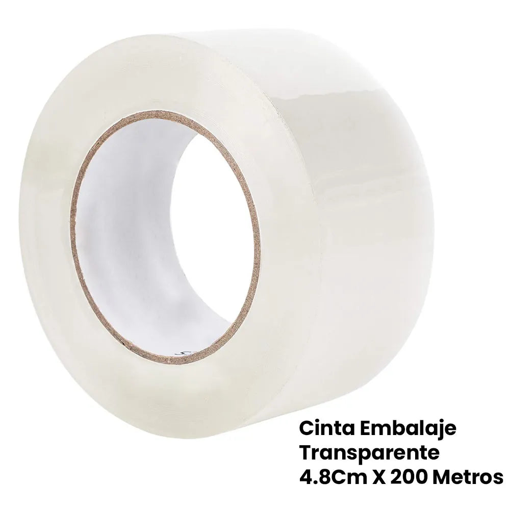 Cinta Embalaje Transparente 4.8Cm x 200 Metros