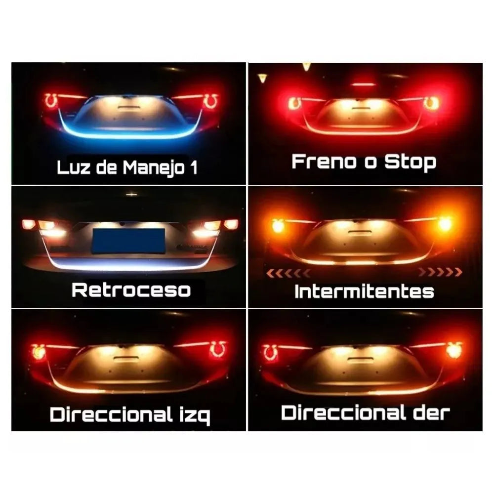 Cinta Tira Led Direccional Trasera Para Auto