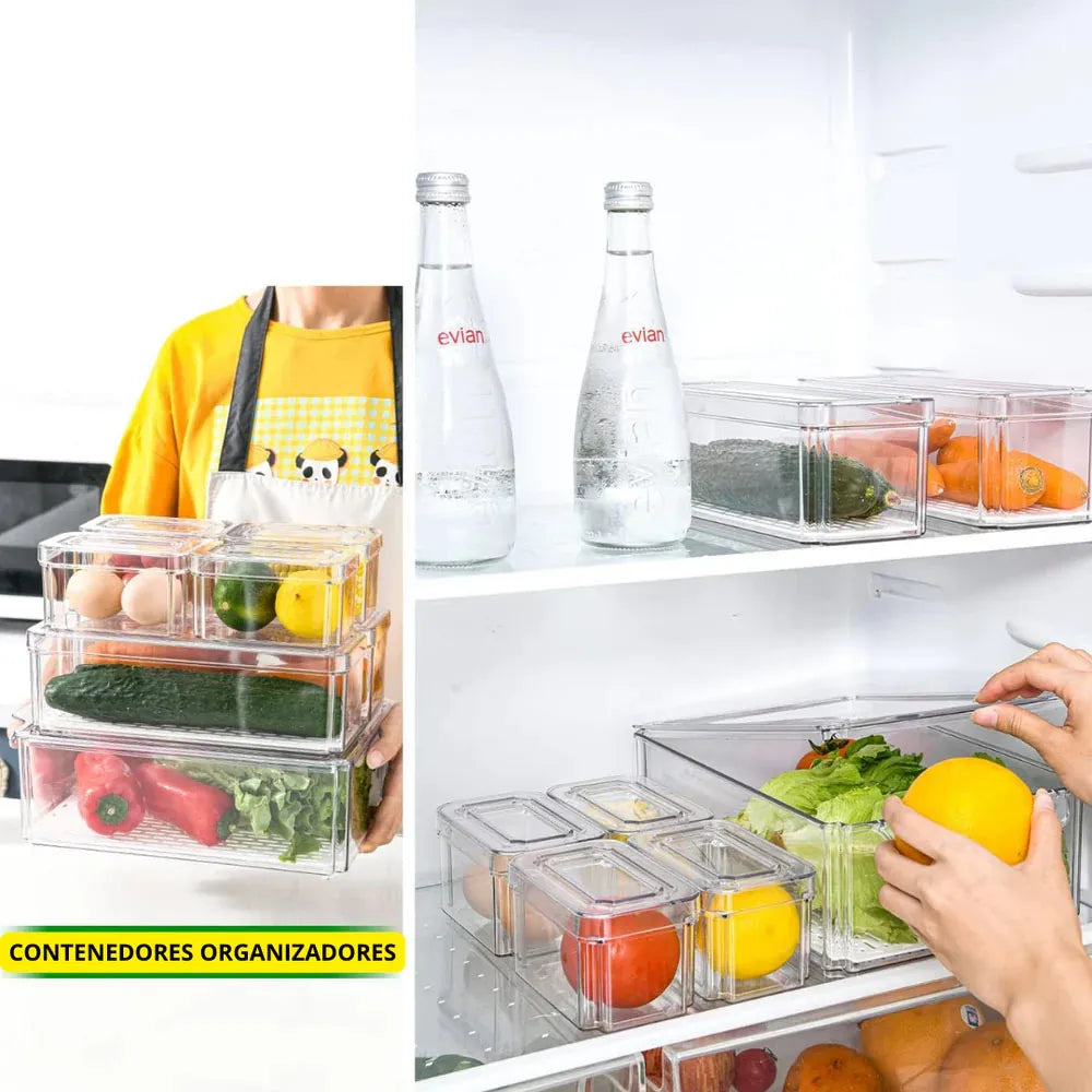 Contenedor Transparente para Refrigerador de 3 Piezas