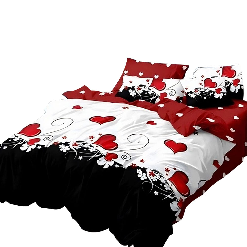 Cubrecama Quilt de 2 Plazas Estampados Corazones