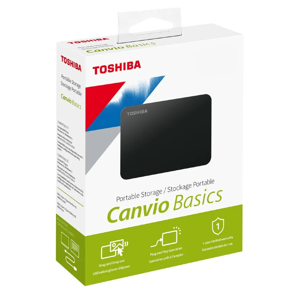 Disco Duro Externo 1TB Toshiba Canvio Basics DTB410