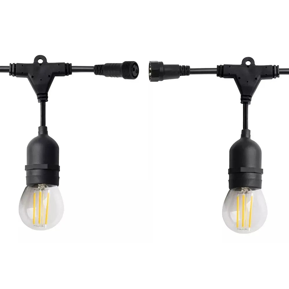 Guirnalda para Ampolletas LED E27 Exterior y Eventos de 10 Metros Color Negro