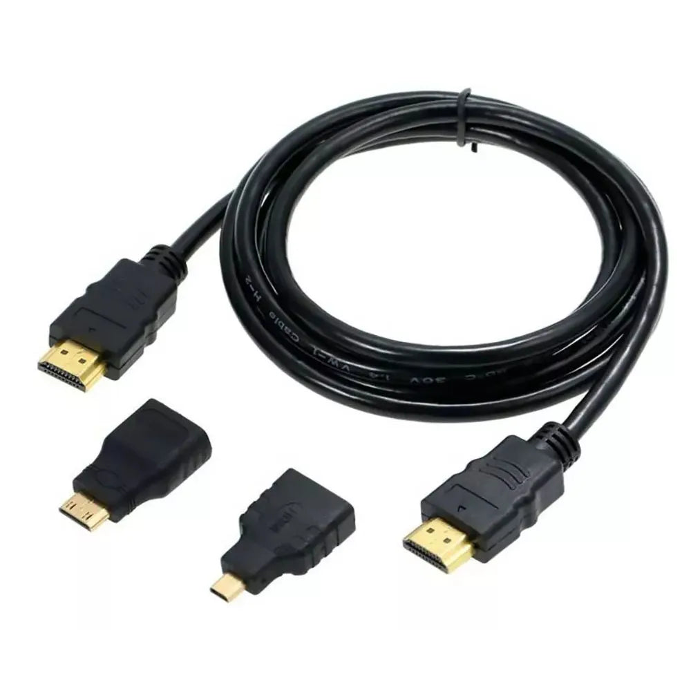 Cable HDMI a HDMI V1.4 de 1.5 Metros 3 en 1 3D FHD 1080p