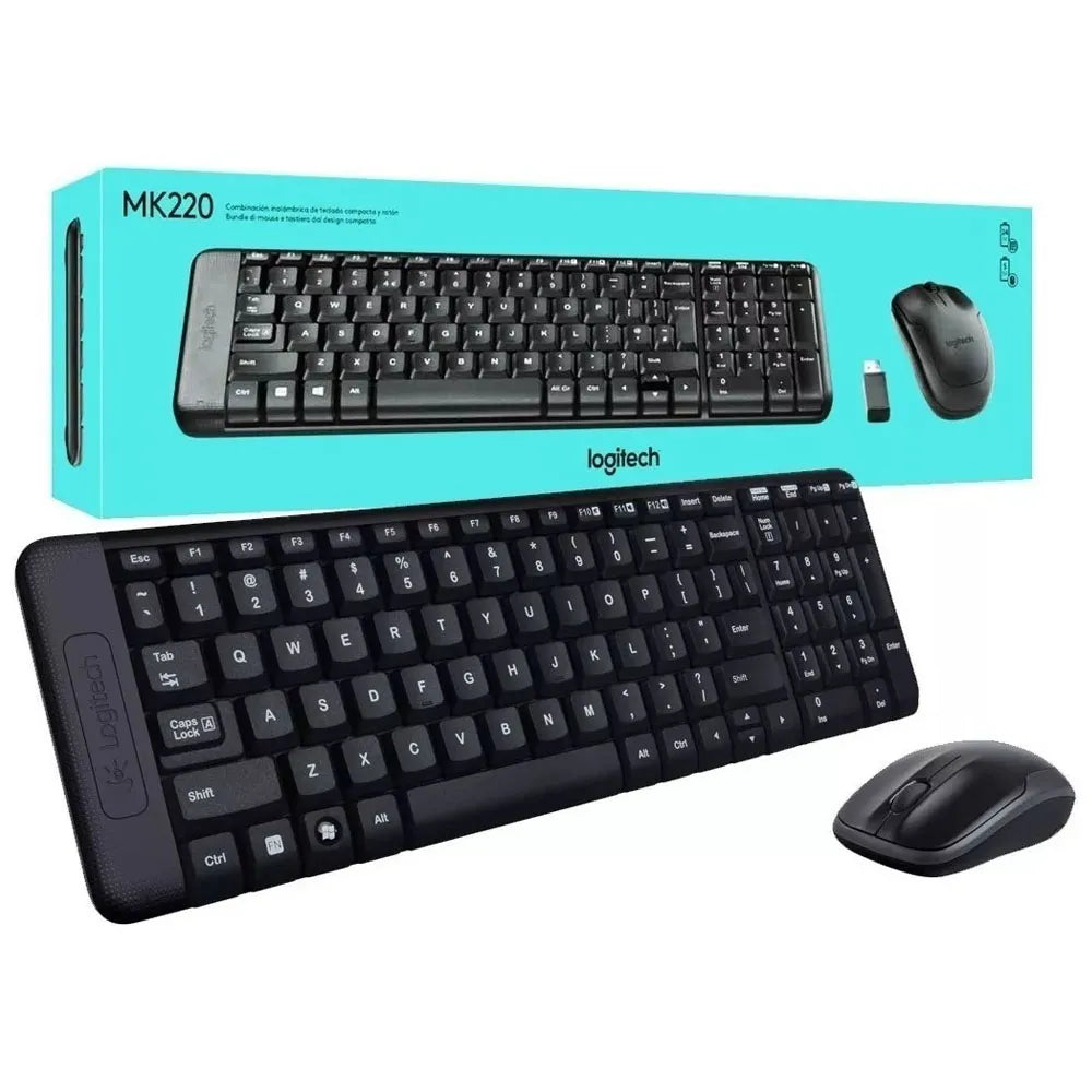 Kit Teclado y Mouse Inalámbrico Logitech MK220