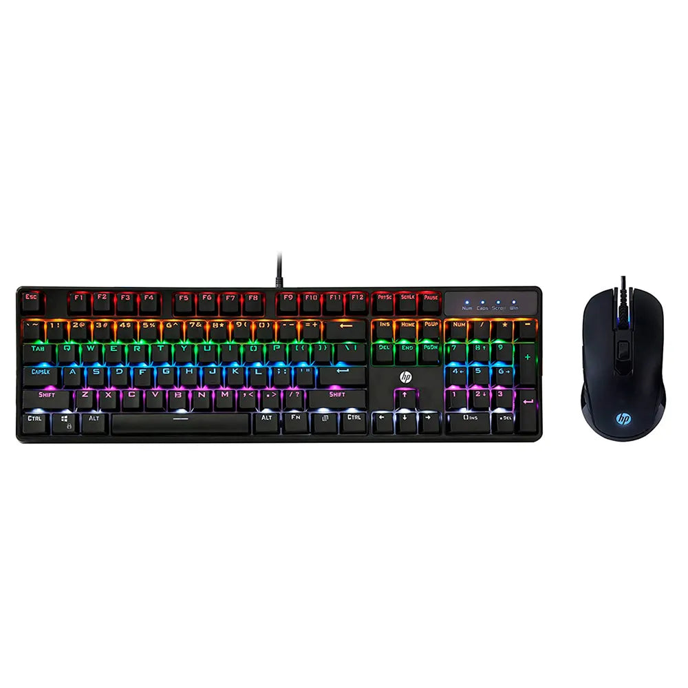 Kit de Teclado Mecánico y Mouse Gamer HP GM200