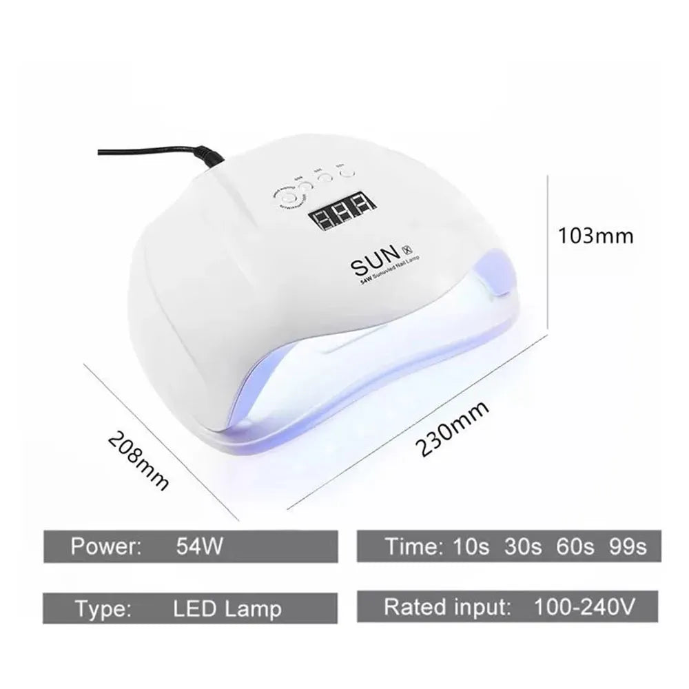 Lampara LED UV Sun X 54W para Uñas Manicure