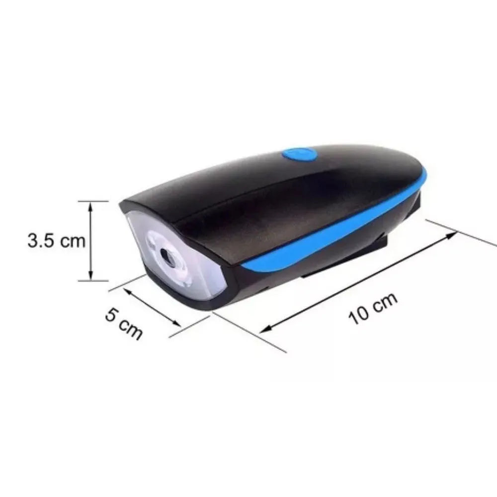 Luz LED Delantera de Bicicleta Recargable USB Color Azul