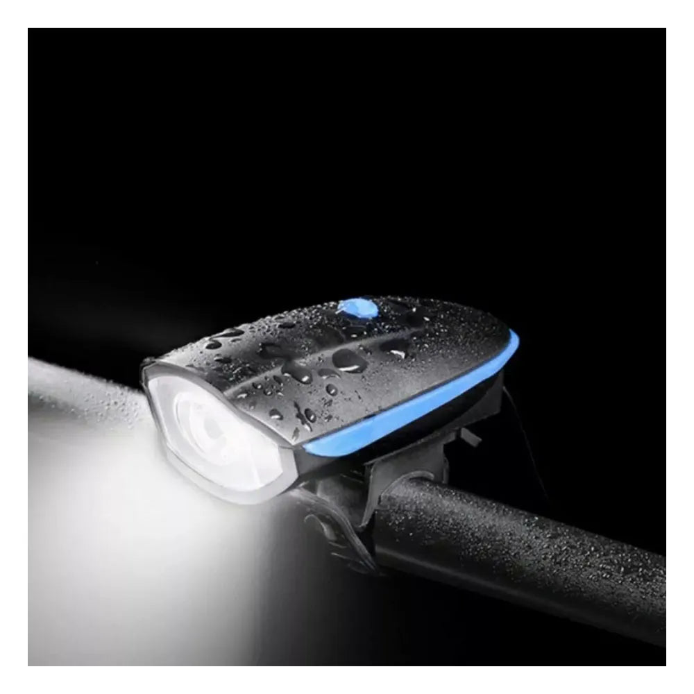 Luz LED Delantera de Bicicleta Recargable USB Color Azul