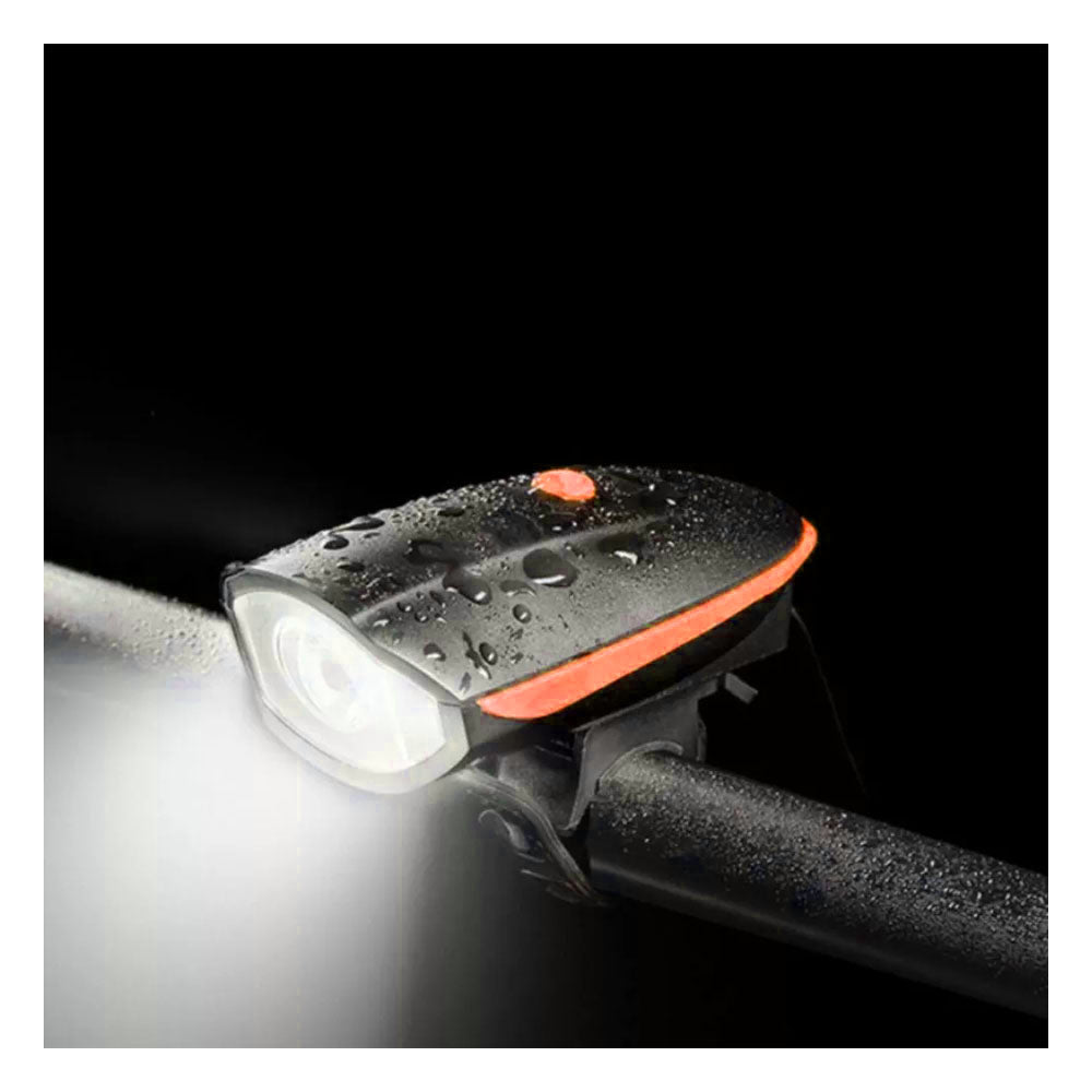 Luz LED Delantera de Bicicleta Recargable USB Color Naranja