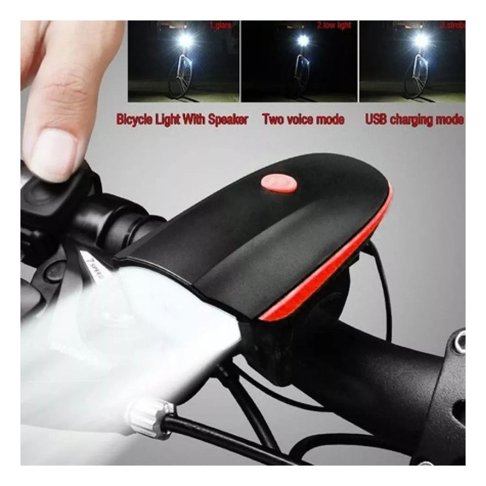 Luz LED Delantera de Bicicleta Recargable USB Color Naranja