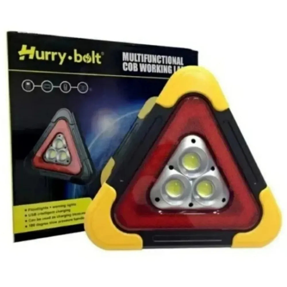 Luz Triángulo De Emergencia 3 Led Powerbank de Carga Solar Usb HB-7709