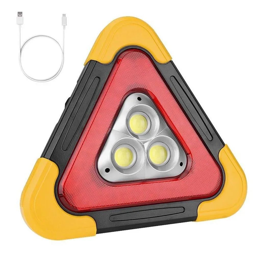 Luz Triángulo De Emergencia 3 Led Powerbank de Carga Solar Usb HB-7709