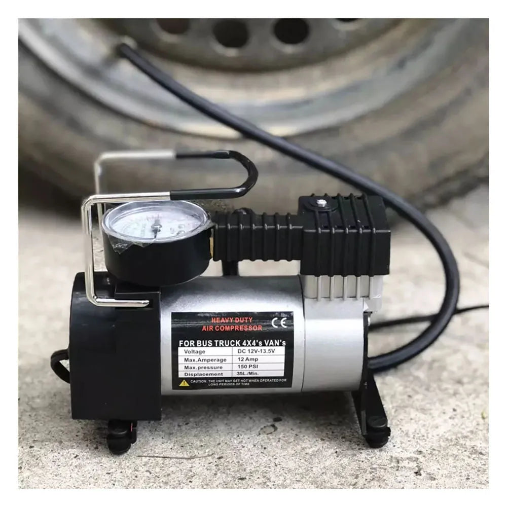 Mini Compresor de Aire Neumático Heavy Duty 12V 965 Kpa 140 Psi