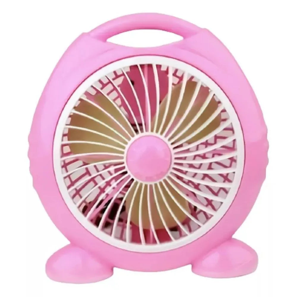 Mini Ventilador De Mesa 22w Rosa