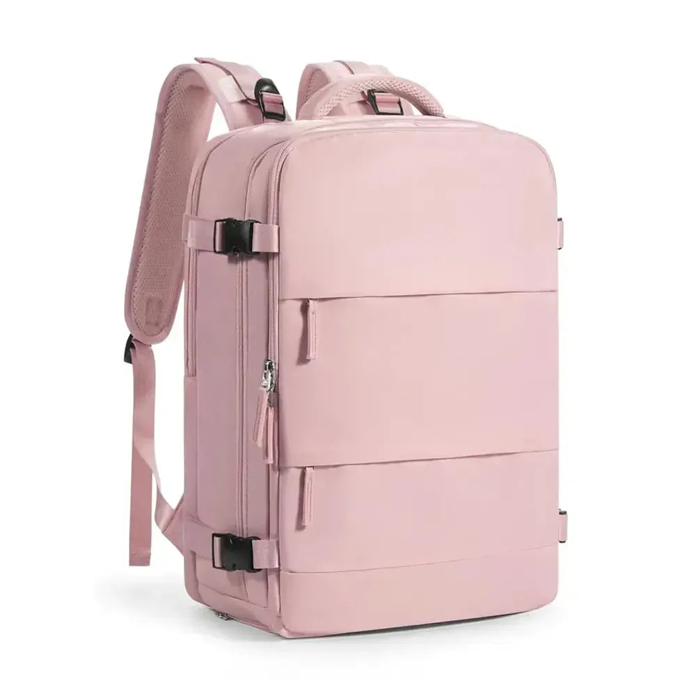 Mochila de Viaje Moderna con Vial para Zapatos Color Rosa