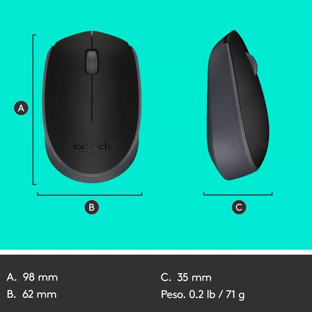 Mouse Inalámbrico Logitech M170 Negro