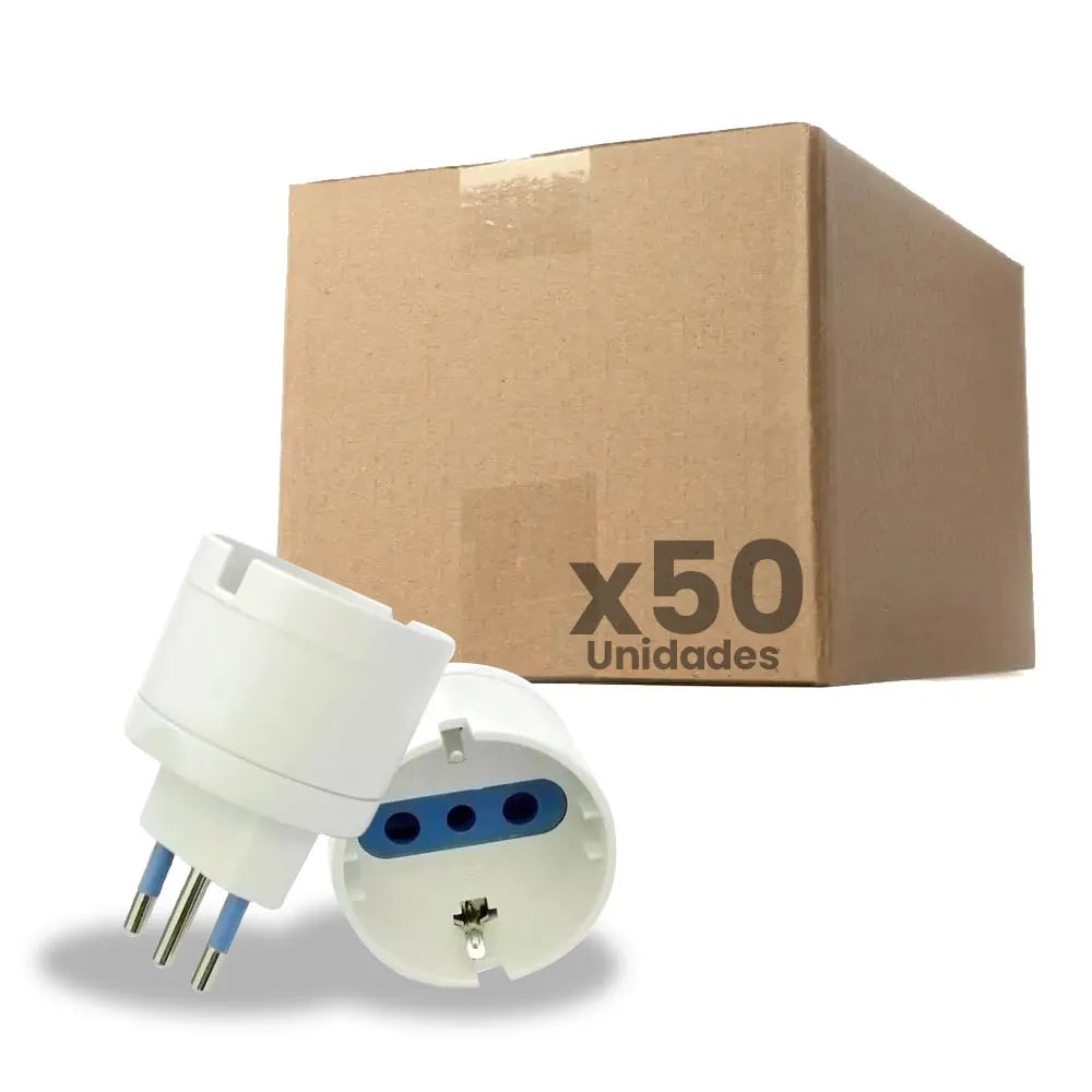 Pack Adaptadores De Enchufe Schuko 250v 10a 1500w 50 Unidades