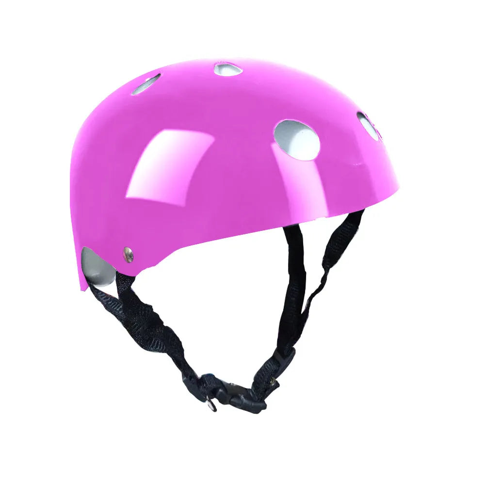 Patin Rosa 4 Ruedas Ajustable + Set Protección Casco Urbano