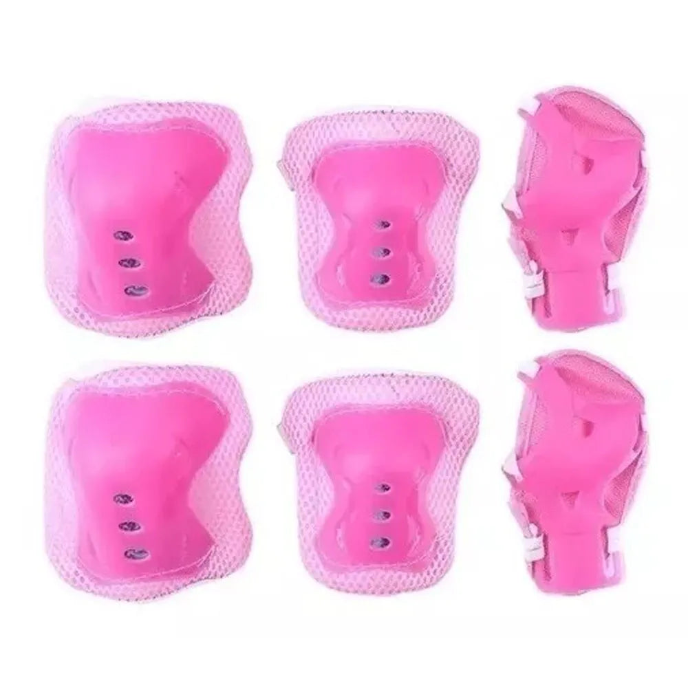 Patin Rosa 4 Ruedas Ajustable + Set Protección Casco Urbano