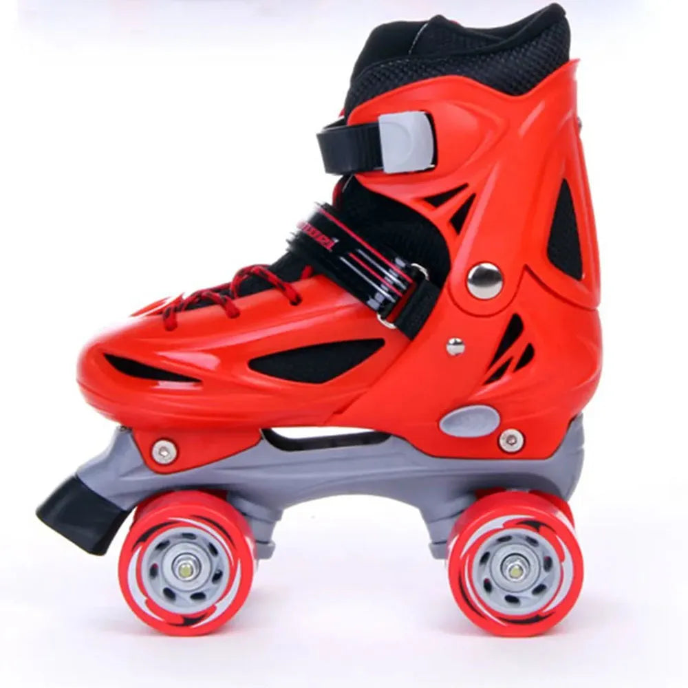 Patin de 4 Rueda Ajustable Niño/a Rojo