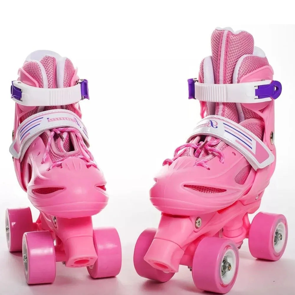 Patines 4 Rueda Ajustable Niño/a Rosado