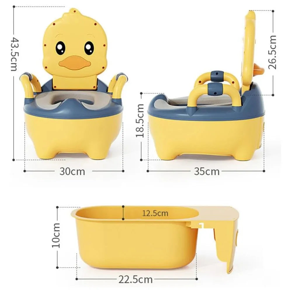 Pelela Bacinica Baño Infantil para Niños/as con Cojín de Patito Color Amarillo