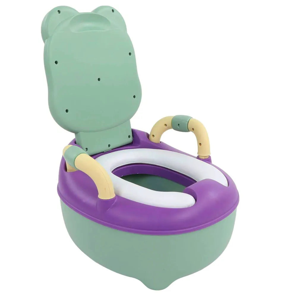 Pelela Bacinica Baño Infantil para Niños/as con Cojín de Ranita Color Verde