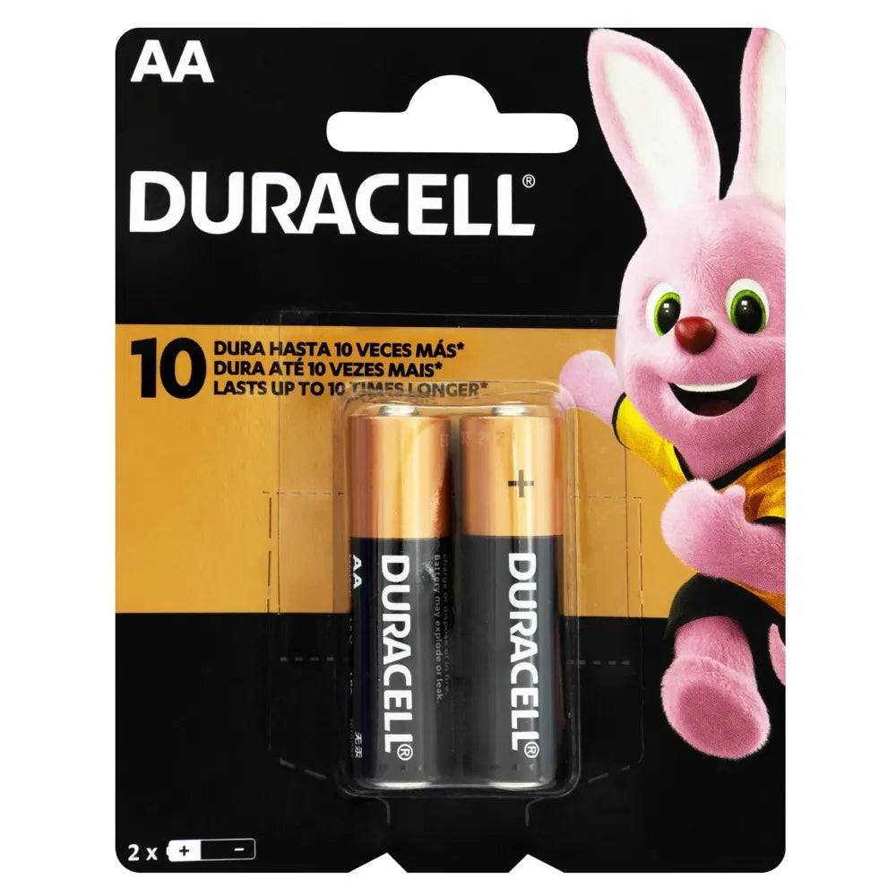 Pilas Alcalinas 1.5V Duracell AA de 2 Unidades