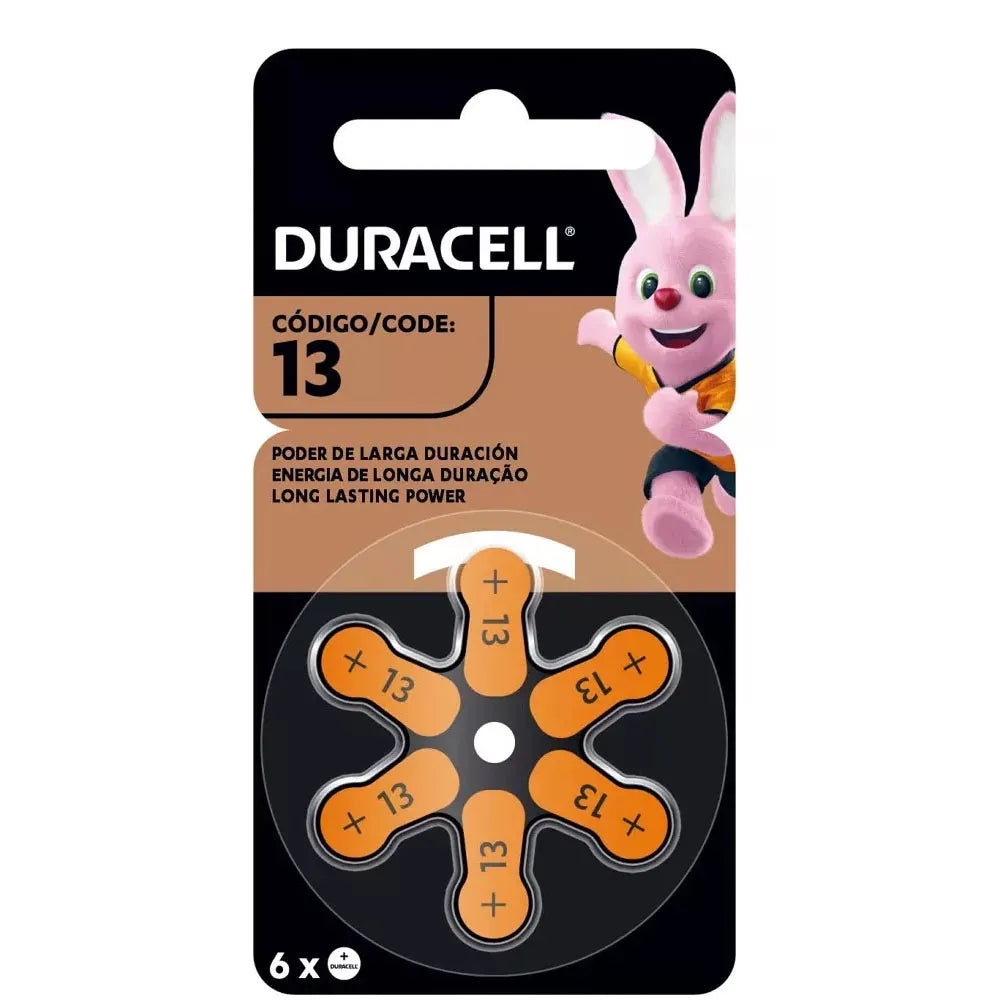 Pilas Zinc Aire 1.45V Duracell Auditiva 13 de 6 Unidades