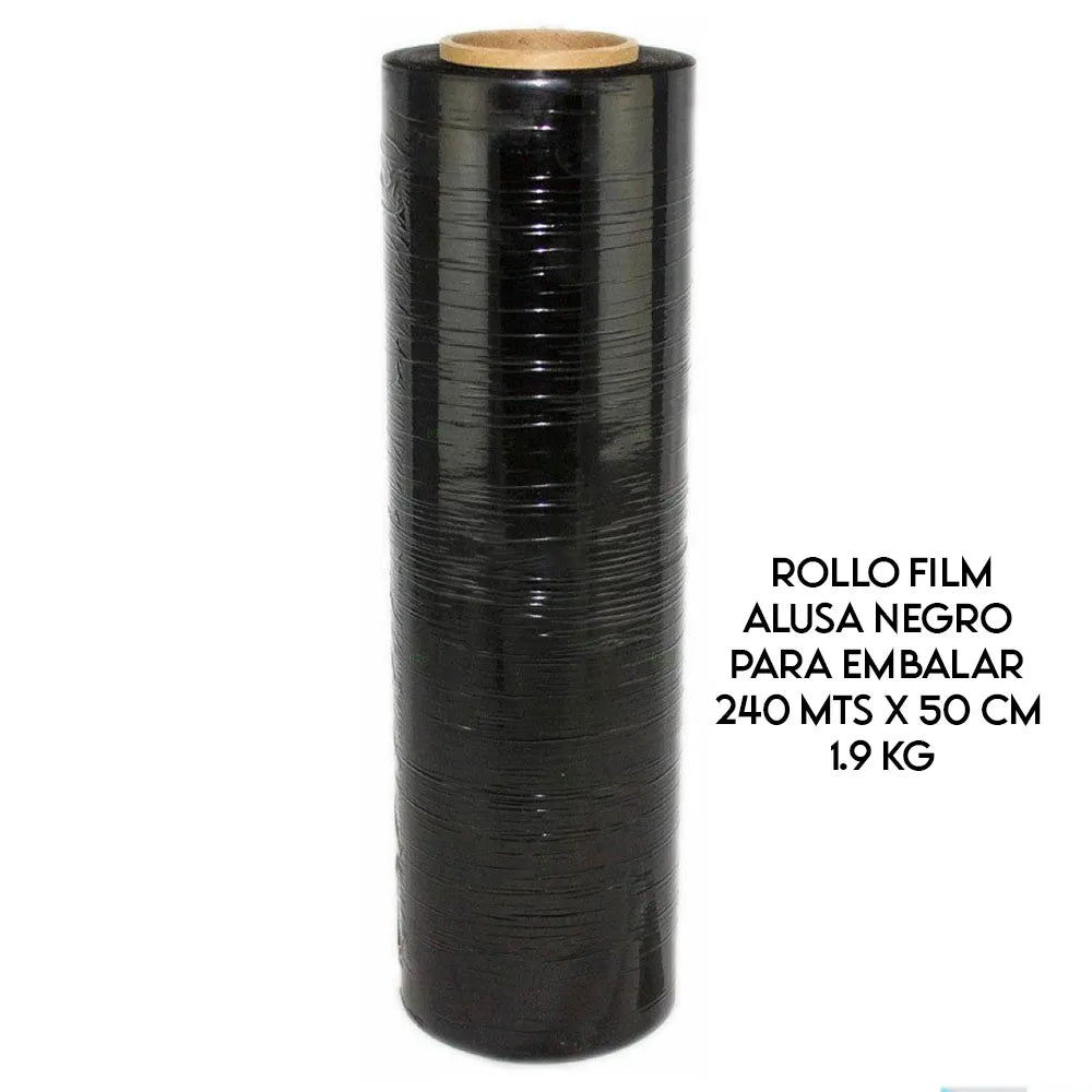 Rollo Film Negro para Embalar 240 Metros x 50 cm 1.9 Kg