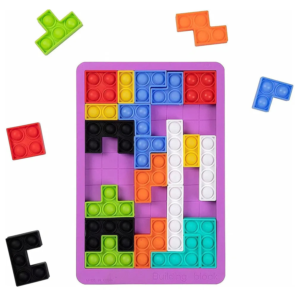 Rompe Cabeza de Tetris Pop-Its 26 Piezas Color Violeta