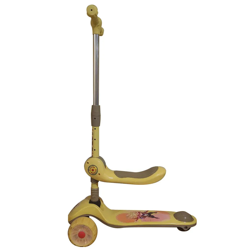 Scooter Monopatin 3 Ruedas con Luces y Silla Color Amarillo