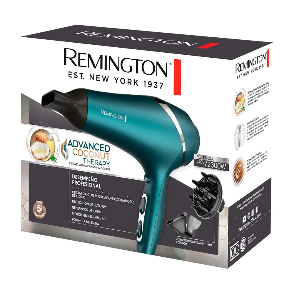 Secador de Pelo 2300W Remington Advanced Coconut Therapy D11A