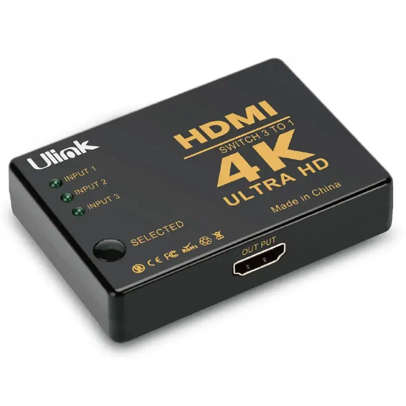 Switch HDMI V1.4 Ulink de 3 Puertos 4K 30Hz UL-VS4K3